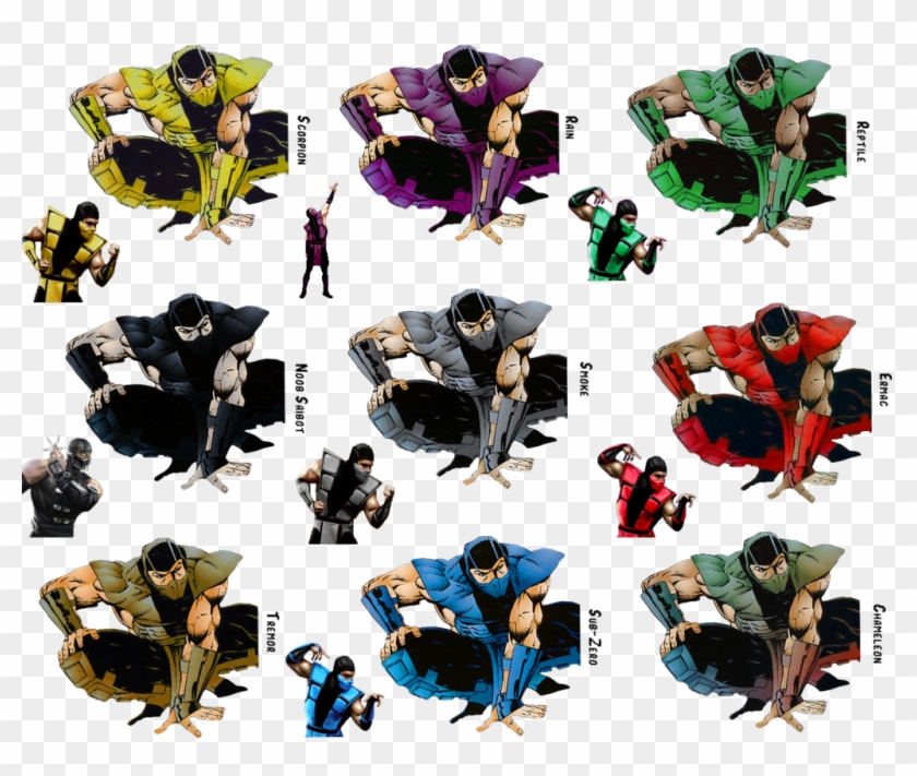 Comic Book Ninja Swaps - Ninja Mortal Kombat Comic Clipart