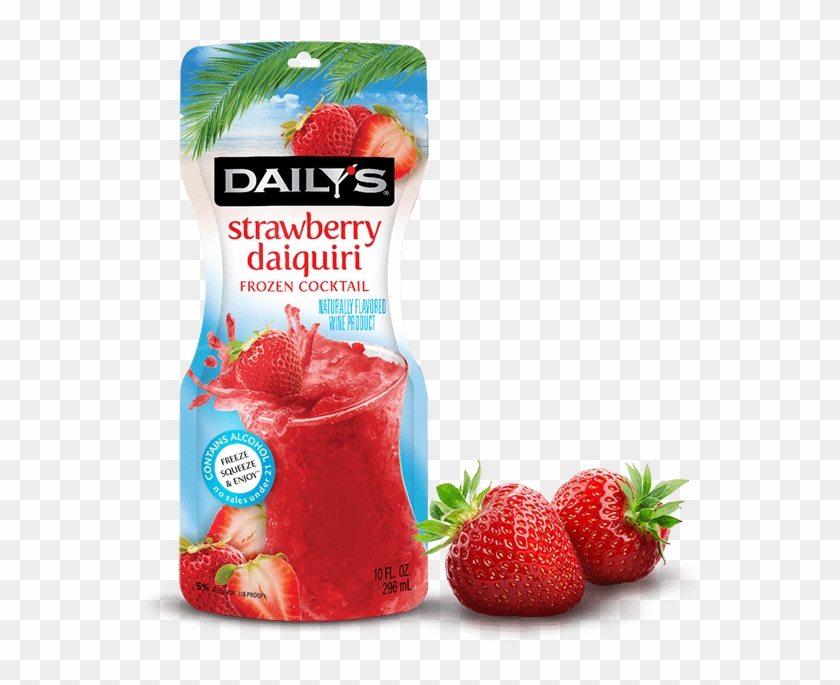 Daily's Frozen Strawberry Daiquiri Pouch - Dalys Drinks Clipart