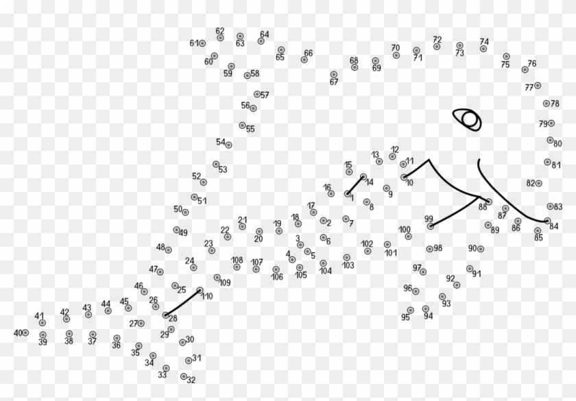 Connect The Dots Coloring Book Drawing Puzzle Dolphin - Connect The Dots Dolphin Clipart