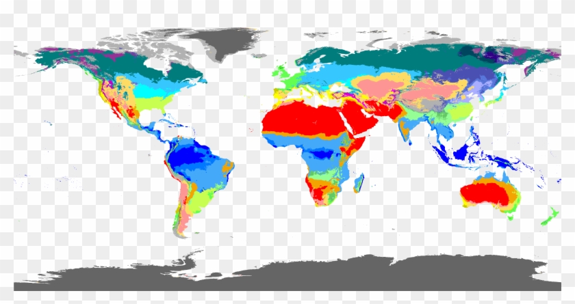 Köppen-geiger Climate Classification Map No Borders - Koppen World Climate Map Clipart