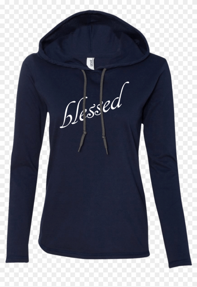 "blessed" Anvil Ladies' Long Sleeve Plus Size T Shirt - Columbia University Sweatshirt Womens Clipart #3365271