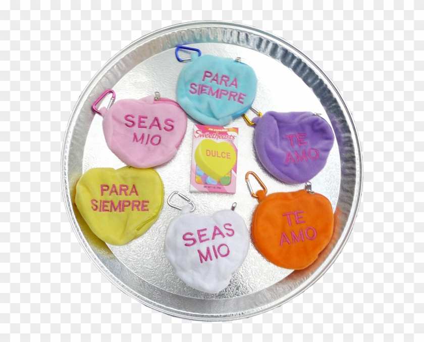 "sweethearts" Coin Purse With Carabiner - Badge Clipart