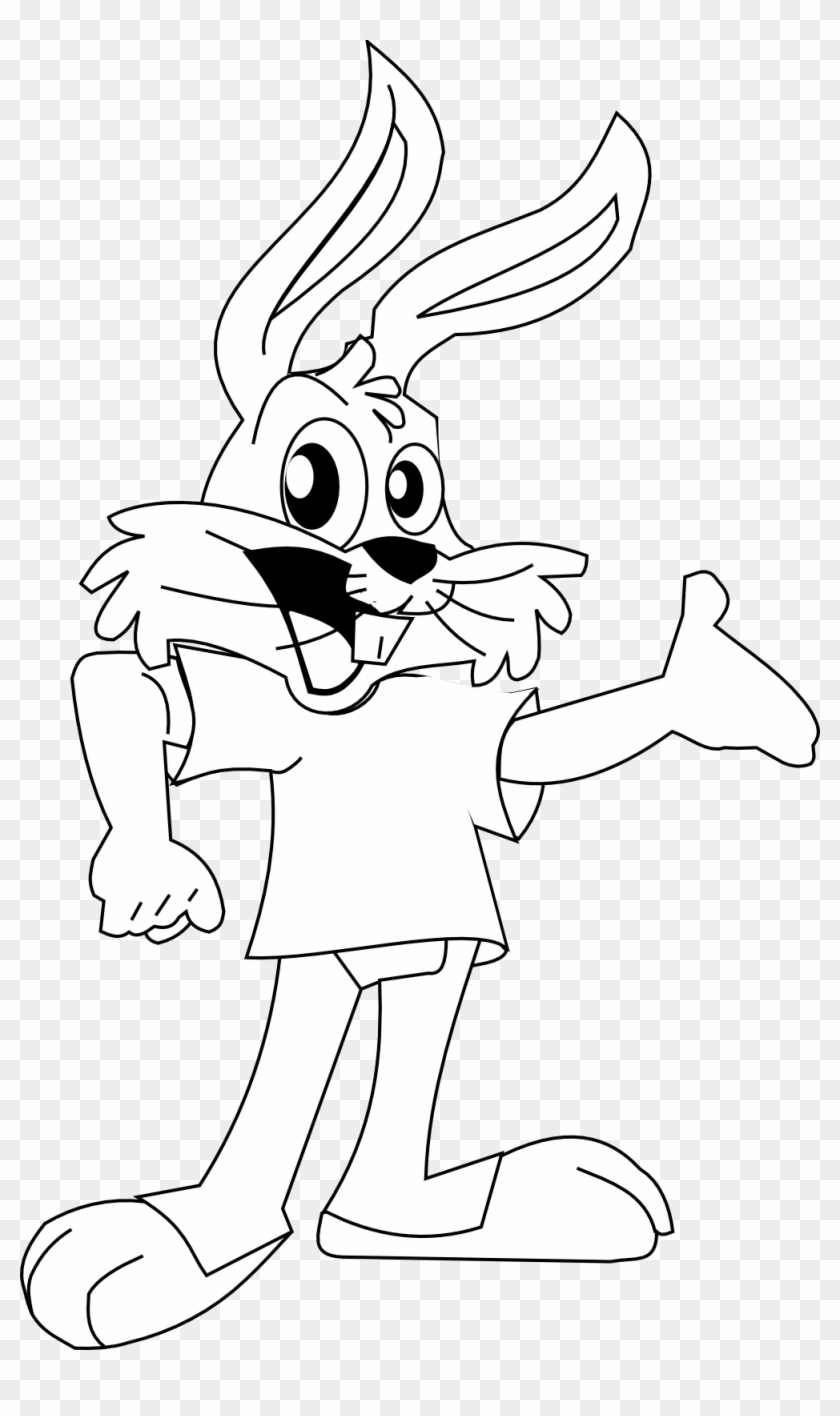 Coelho Rabbit Black White Line Art Coloring Book Colouring - Chinese New Year Wallpaper 2011 Clipart