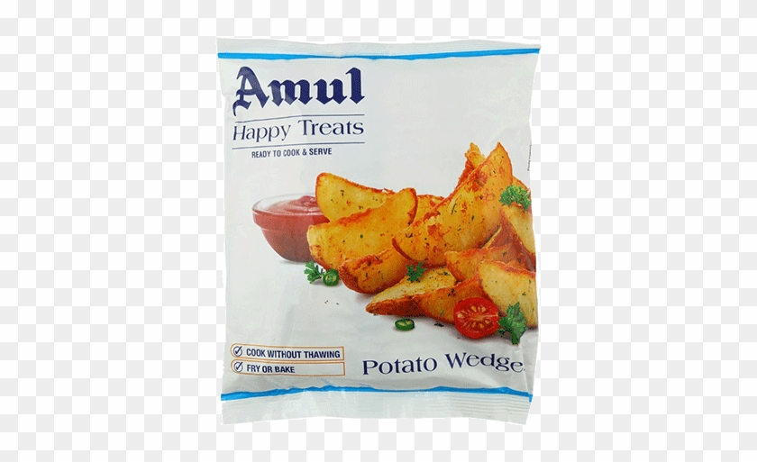 Amul Potato Wedges - Amul Happy Treats French Fries Clipart #3365885