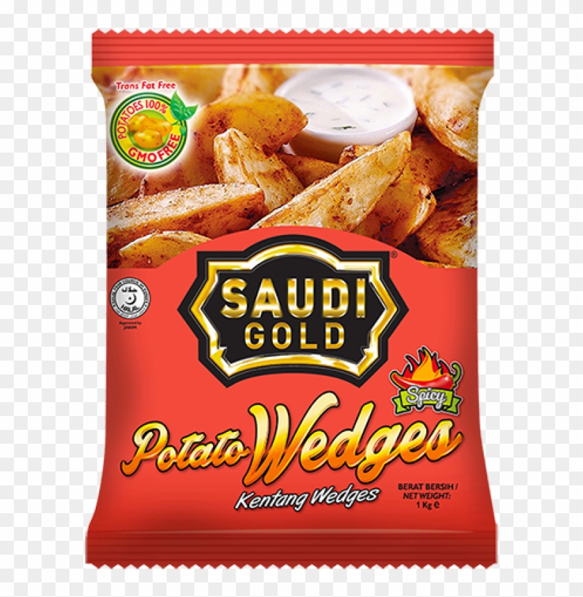 Saudi Potato Wedges Spicy 1kg-800x800 - Saudi Gold Cheesy Bratwurst Clipart