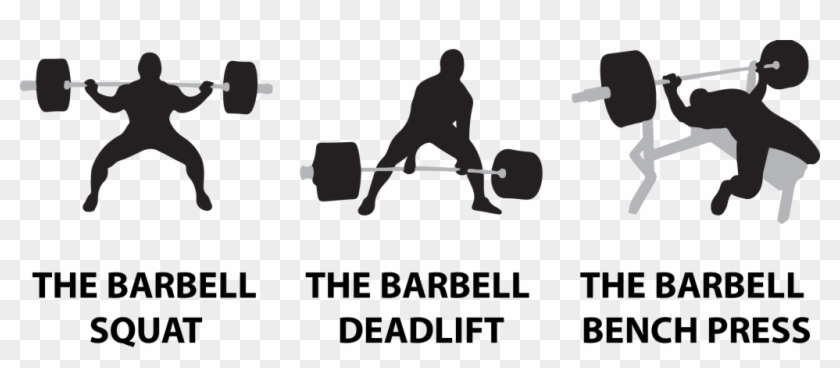 These Movements Require A Lot Of Technique To Execute - Squat Bench And Deadlift Clipart