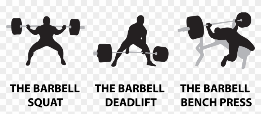 These Movements Require A Lot Of Technique To Execute - Squat Bench And Deadlift Clipart #3367545