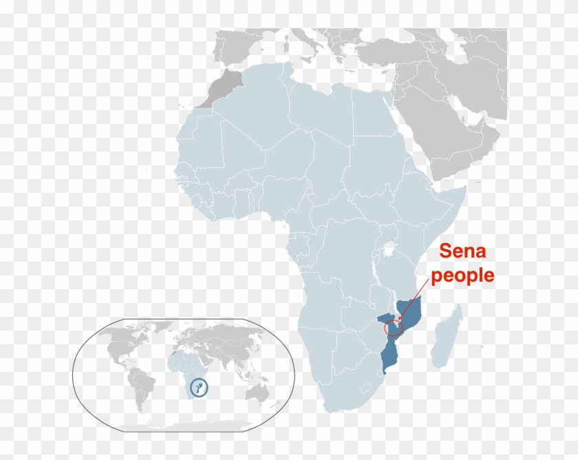Sena People Geographical Distribution In Mozambique - World Map Clipart