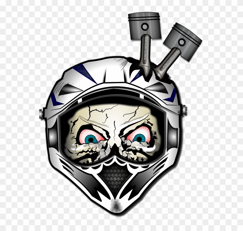 Helmet Skull Motox Motorcycle Motorbike Skeleton - Fajr Prayer Clipart