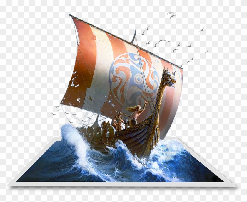 3d Pop Out Photo Effect - Viking Ship Art Clipart
