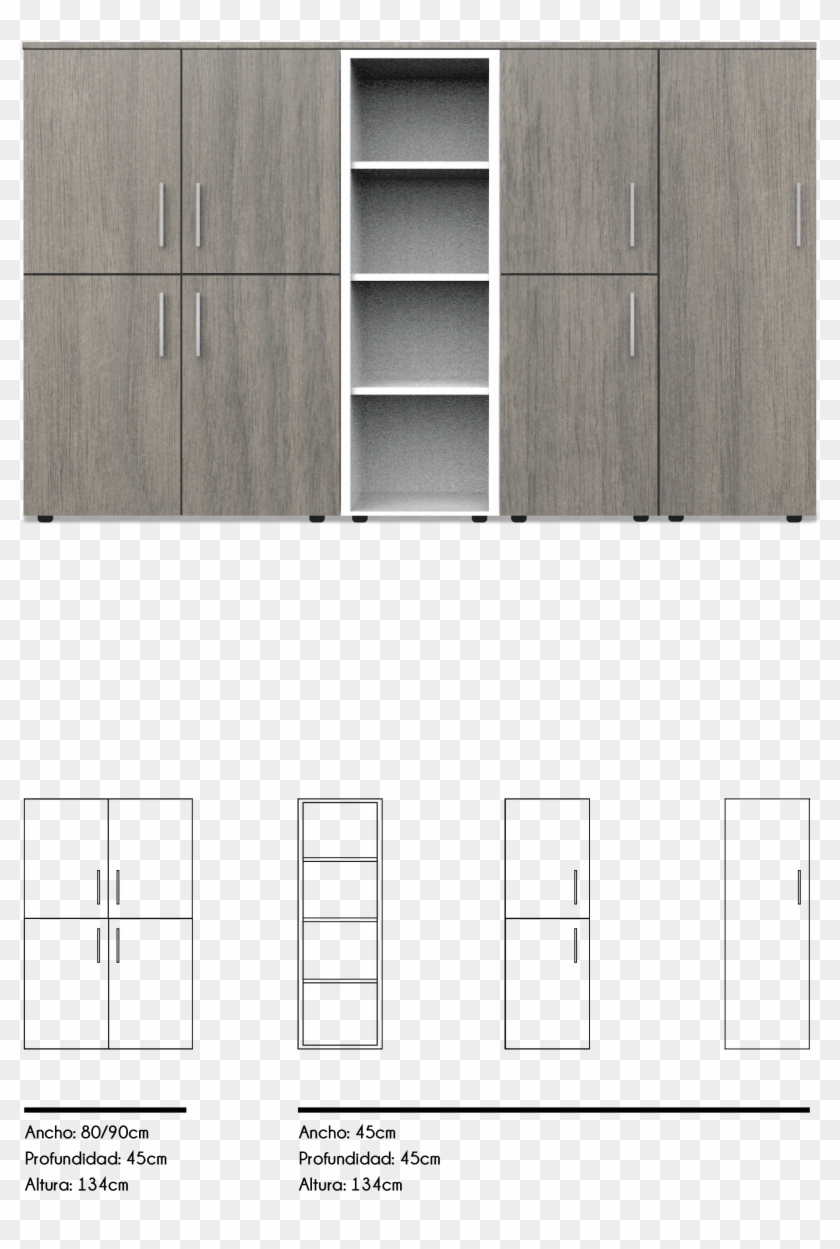 Modulor-08 - Bookcase Clipart