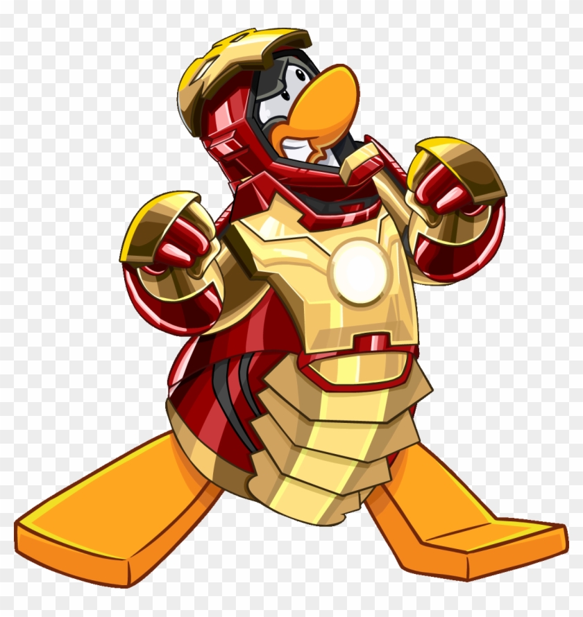 Iron Man Clipart Disney Xd - Iron Man Club Penguin - Png Download