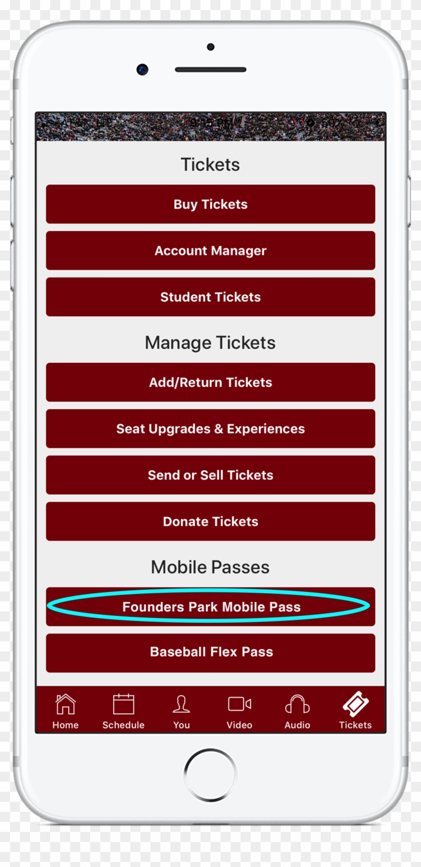 In The South Carolina Gamecocks App, Tap Tickets In - Smartphone Clipart