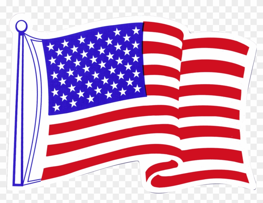 American Flag Fridge Magnet - Flag Waving Clipart #3370621