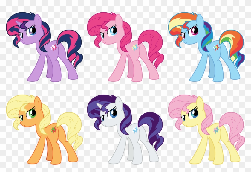 The Mane Six As Sunset Shimmer Clipart