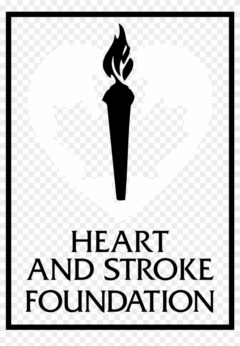Heart And Stroke Foundation Logo Black And White Clipart