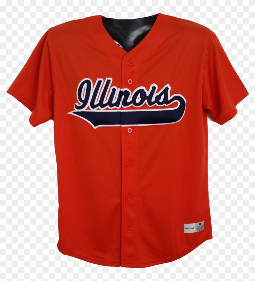 Illinois Baseball Jersey - Illinois Baseball T Shirt Clipart