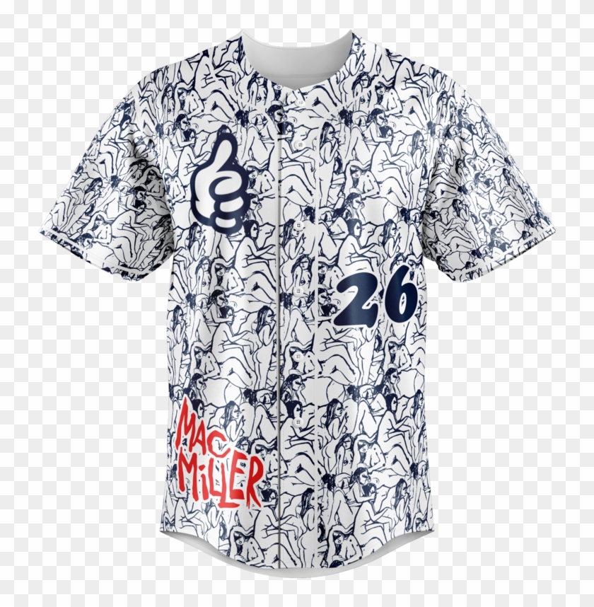 Mac Miller Baseball Jersey 02 - Blouse Clipart #3372059