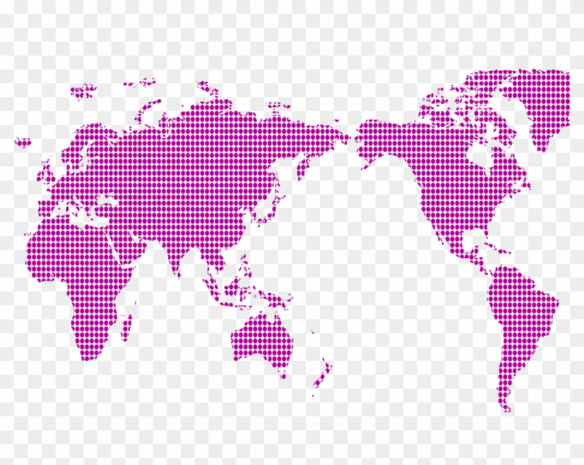 Download Purple World Map - World Map Australia Centre Clipart