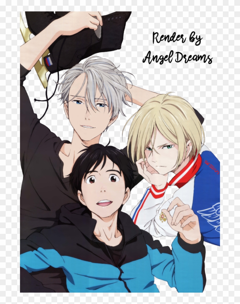 Наклейка Victor Nikiforov X Yuuri Katsuki X Yuri Plisetsky - Yuri On Ice Yurio And Victor Clipart