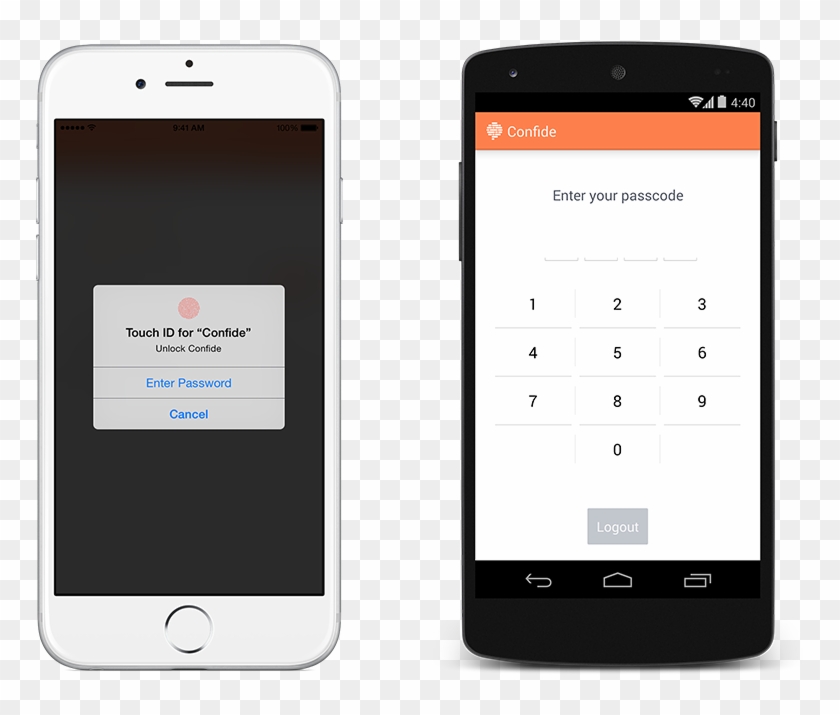 Use Touch Id Or Enter Your Passcode To Unlock Confide - Iphone Clipart #3373325