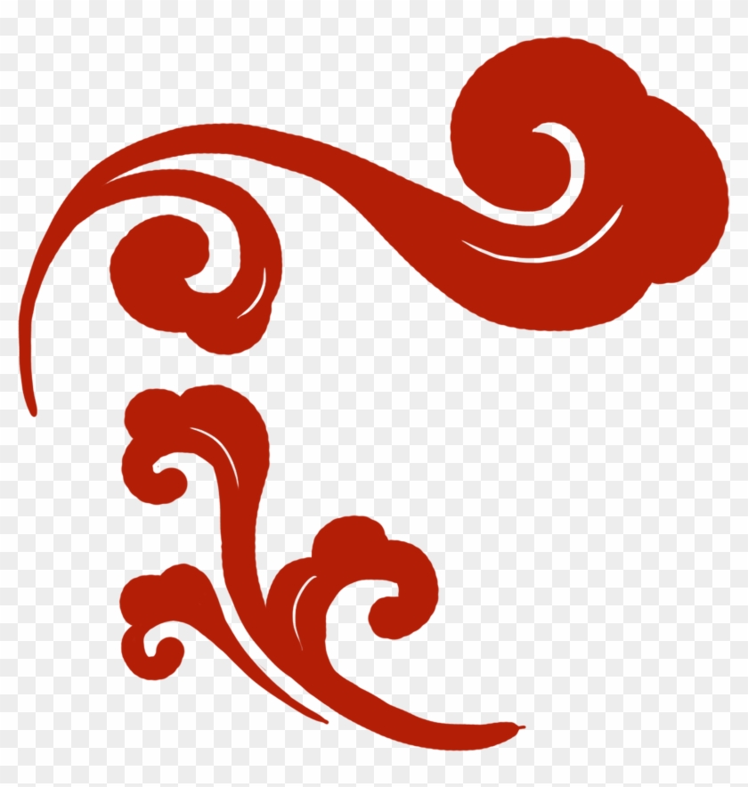 Pattern Chinese Style Auspicious Cloud Border Png And - Graphic Design Clipart