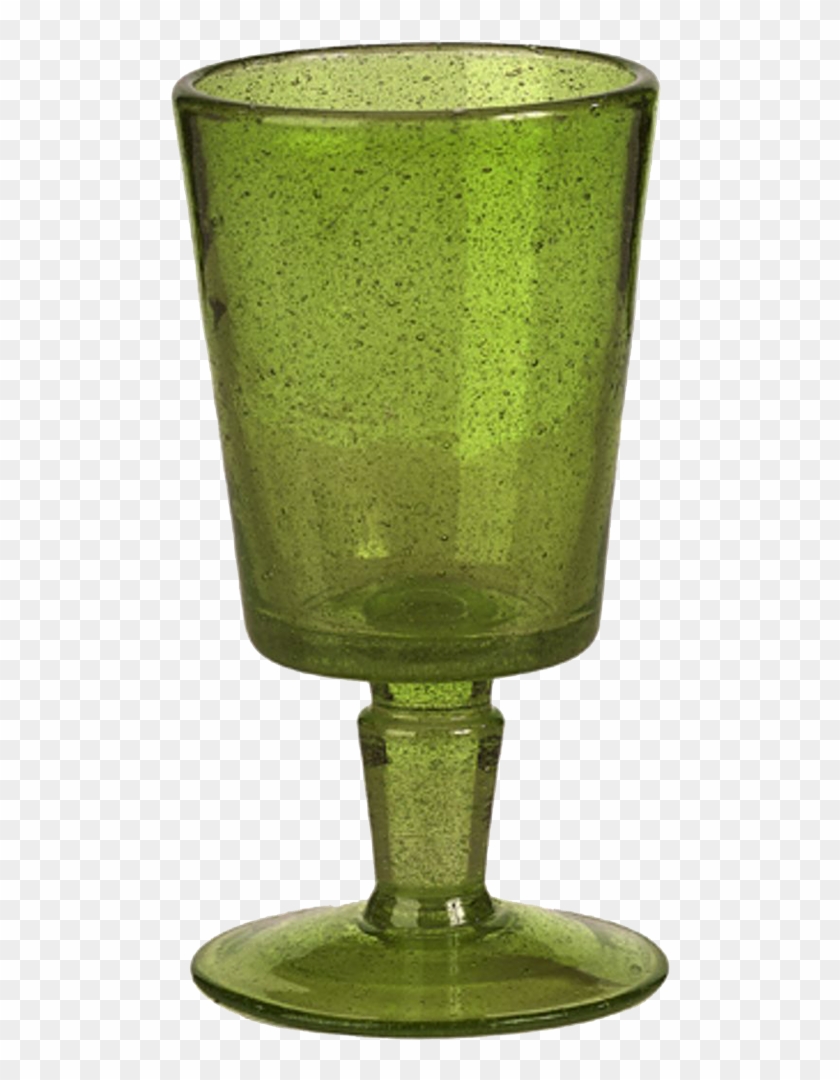Wine Glass Bubble Green - Champagne Stemware Clipart