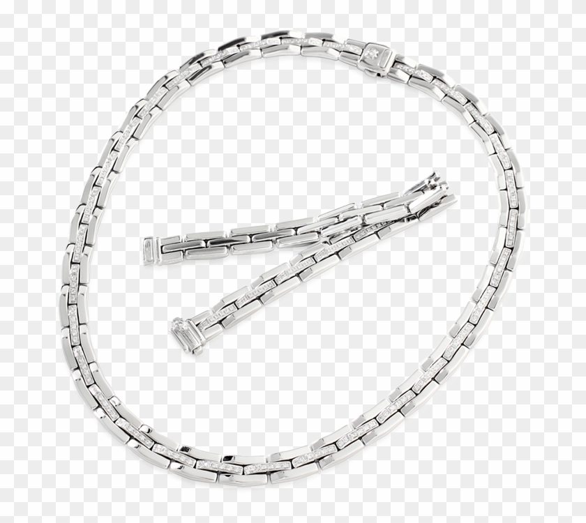 White Gold Bracelet With Diamonds & Other - Necklace Clipart #3374835