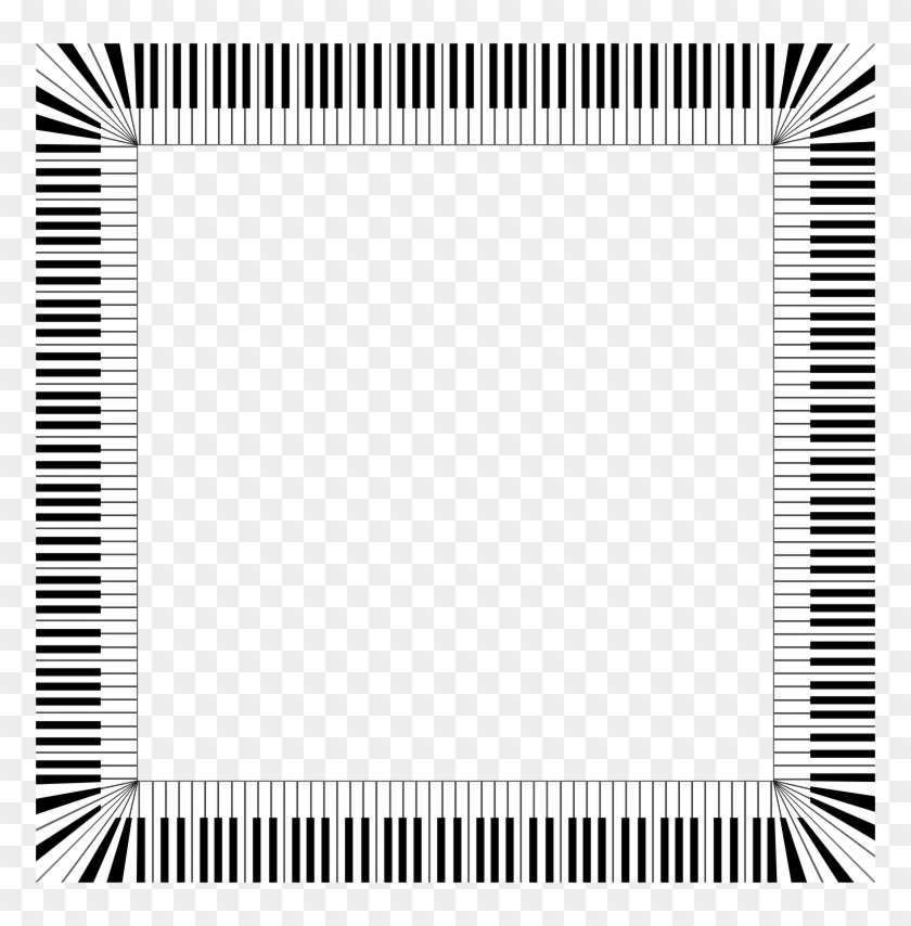 Piano Keys Square Music Note Border Png , Png Download - Piano Keys In Square Clipart