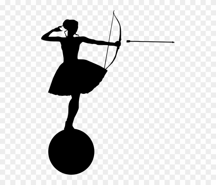 Silueta Tiro Con Arco Clipart