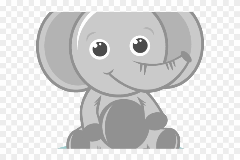 Cute Baby Elephant Clipart - Png Download