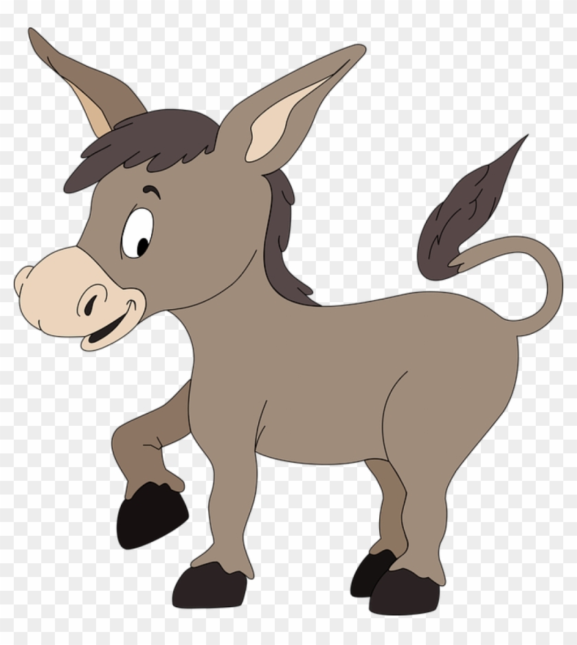 Asini In Gara A Santa Barbara Pluspng - Donkey Clipart Free Transparent Png