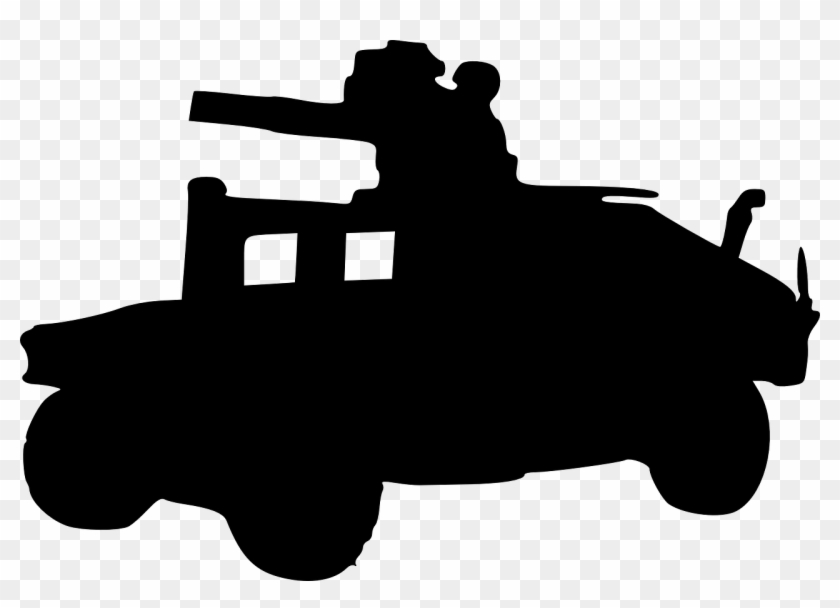 Vector - Humvee Black And White Clipart #3377481