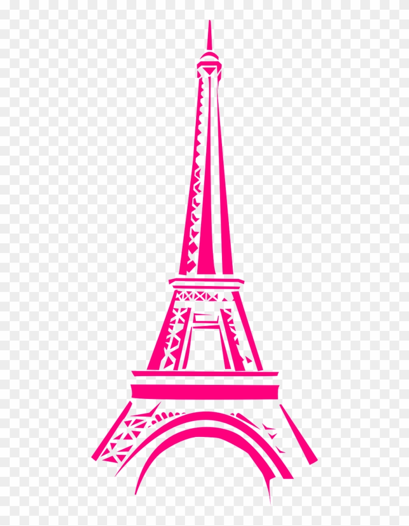 Eiffel - Pink Eiffel Tower Drawing Clipart #3377845