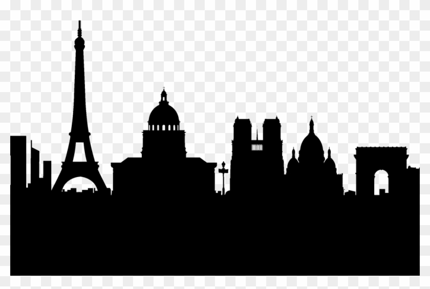 Fantaisie Française - Paris Skyline Silhouette Clipart #3377919