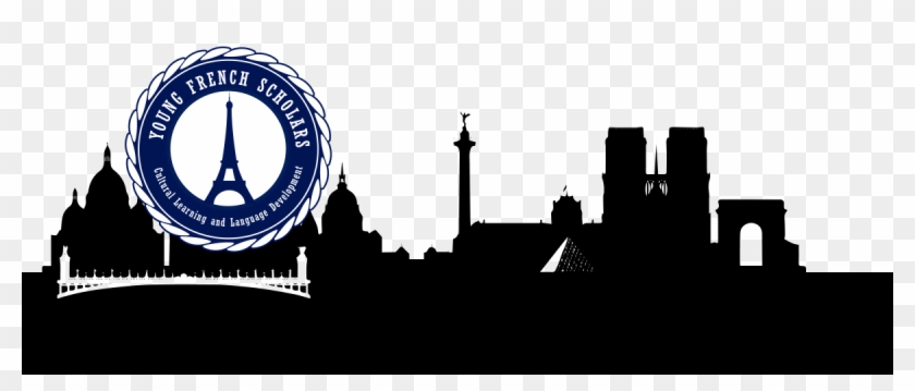 Young French Scholars - Transparent Paris Skyline Silhouette Clipart