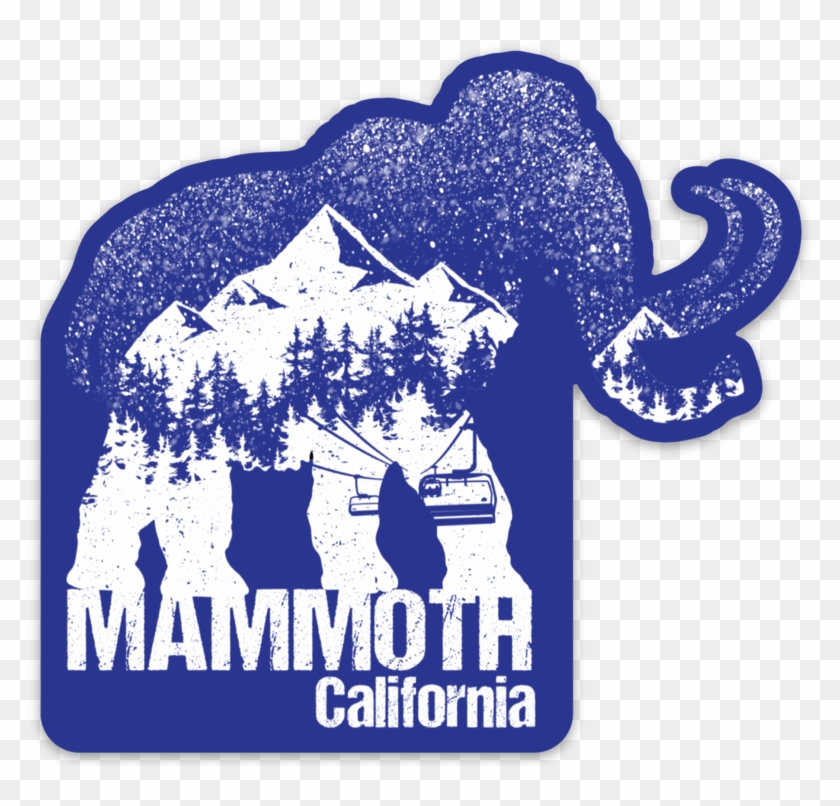 Snowy Mammoth Outdoor Decal - Illustration Clipart