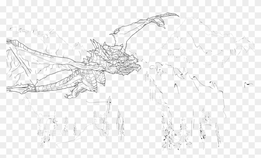 Skyrim Colouring Pages With Transparent Backgrounds - Sketch Clipart