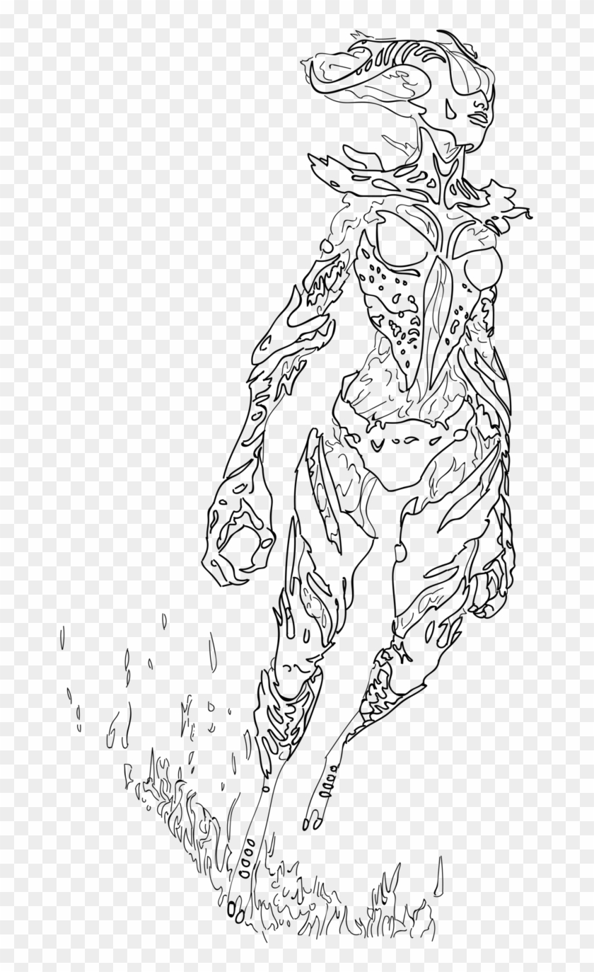 Skyrim Colouring Pages With Transparent Backgrounds - Figure Drawing Clipart #3379956