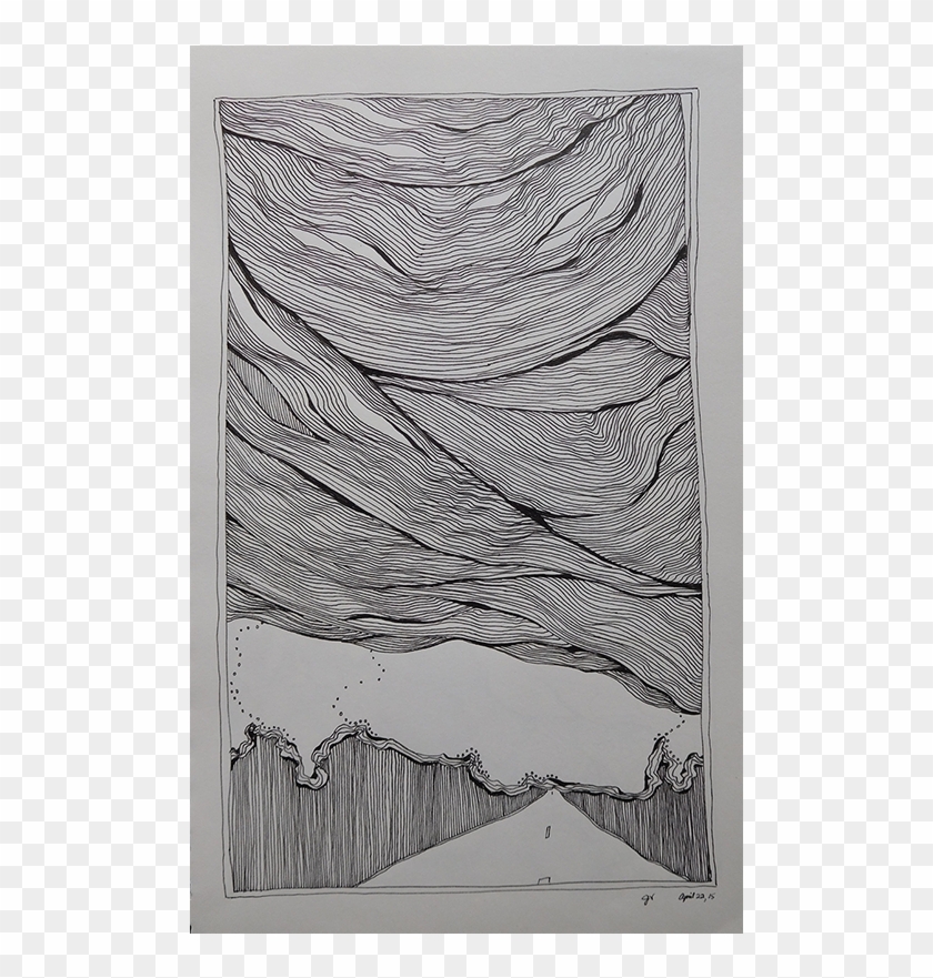 Drawing Roads Ink - Sketch Clipart