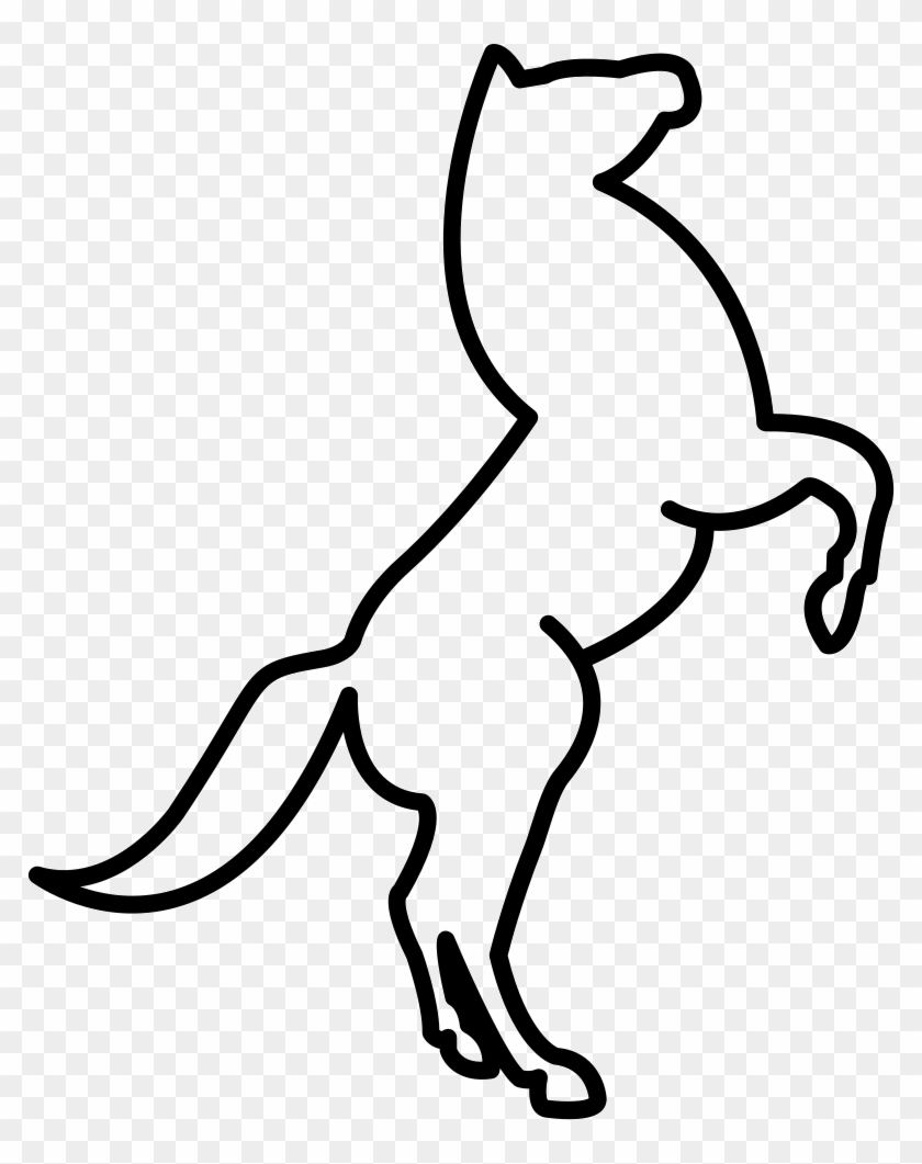 Stand Up Horse Outline Comments - Simple Standing Horse Drawing Clipart