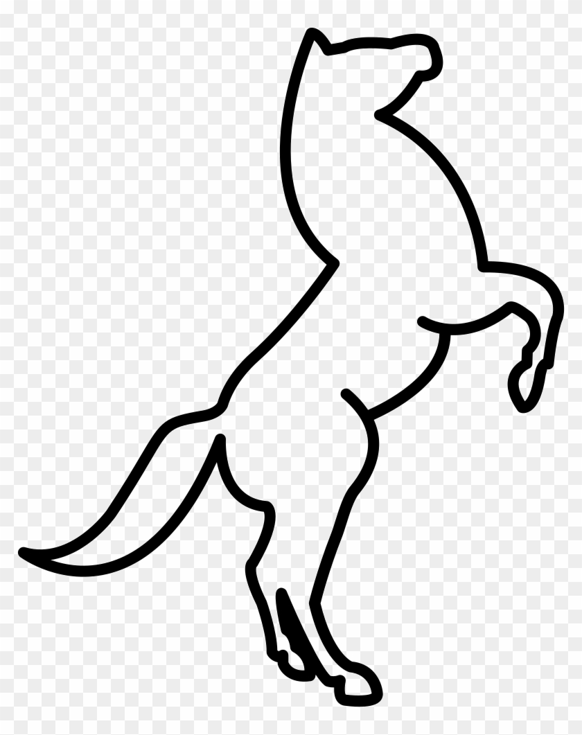 Stand Up Horse Outline Comments - Simple Standing Horse Drawing Clipart #3380047