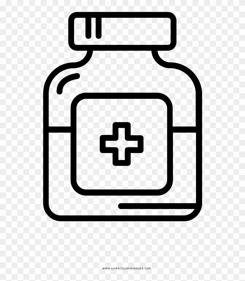 Bottle Coloring Page Sevimlimutfak Instructive Ultra - Pill Bottle Icon Vector Clipart #3380108