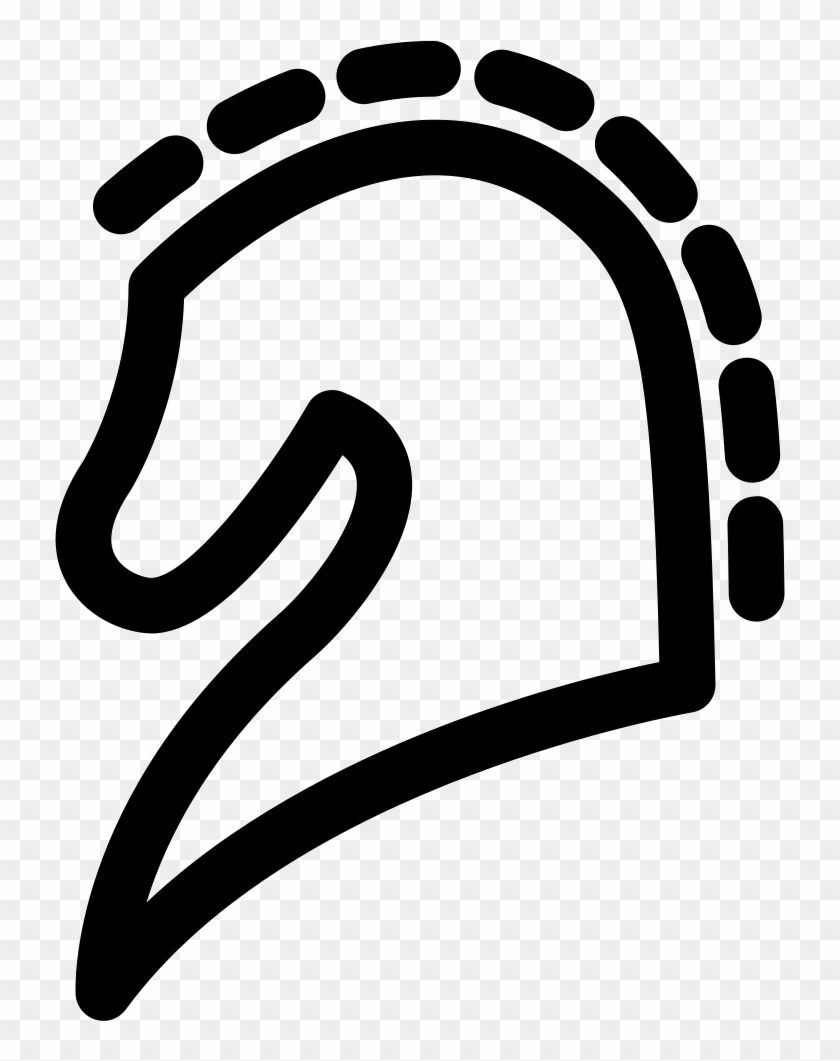Horse Head Outline In Side View Comments Clipart #3380273