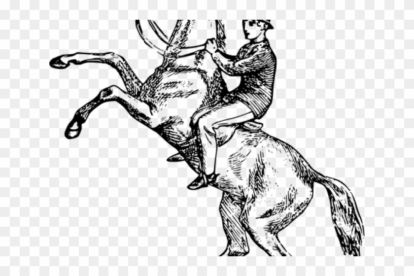 Horse Riding Clipart Rider Outline - Horse Riding Clip Art - Png Download