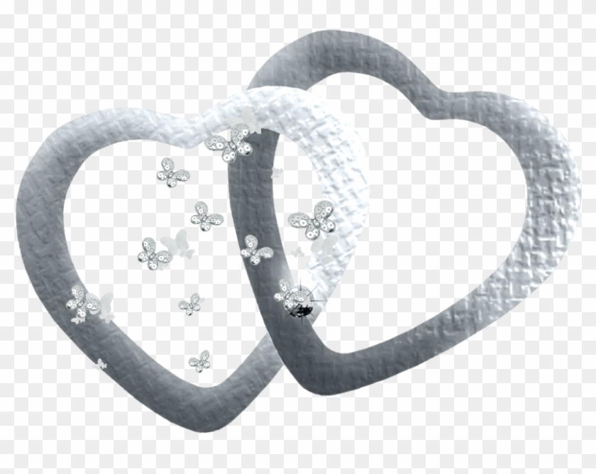 #mq #silver #heart #hearts #butterfly - Heart Clipart