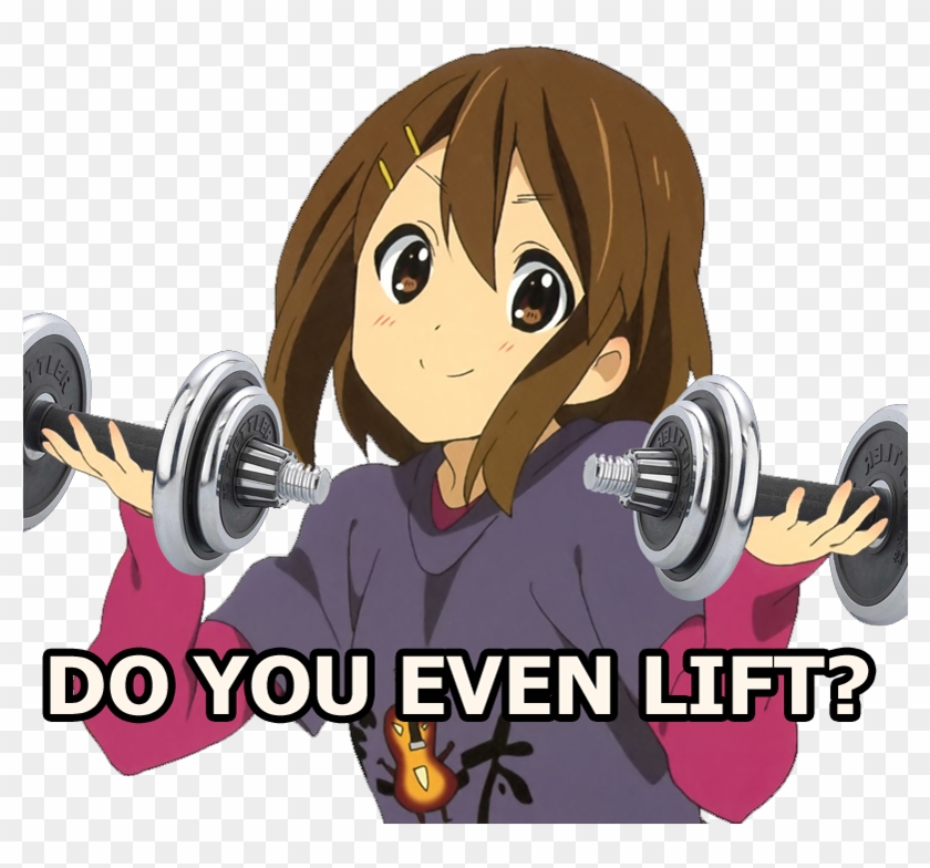 Yui Hirasawa Anime Cute Moe K On K On Do You Even Lift - Anime Do You Even Lift Clipart