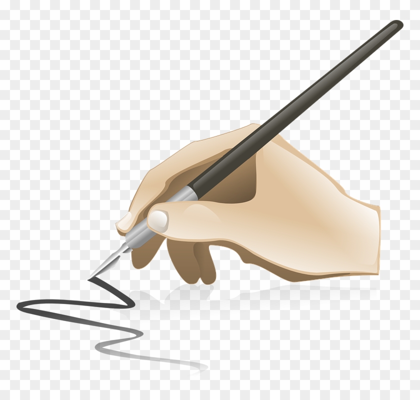 Pen Hand Calligraphy Calligrapher Ink - Calligraphy Clipart - Png Download