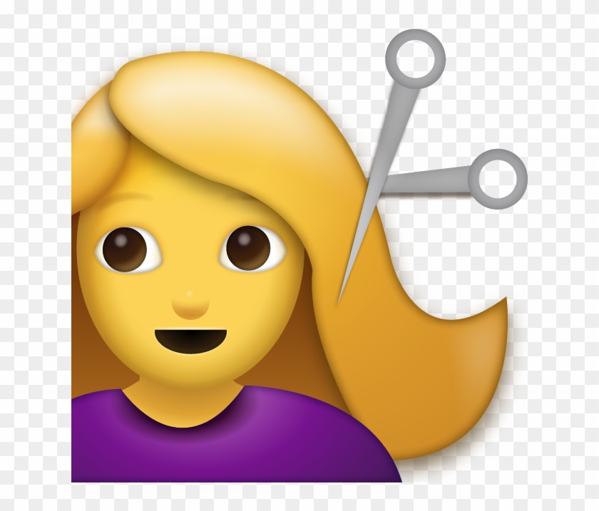 Hair Cut Emoji Png - Woman Getting Haircut Emoji Clipart
