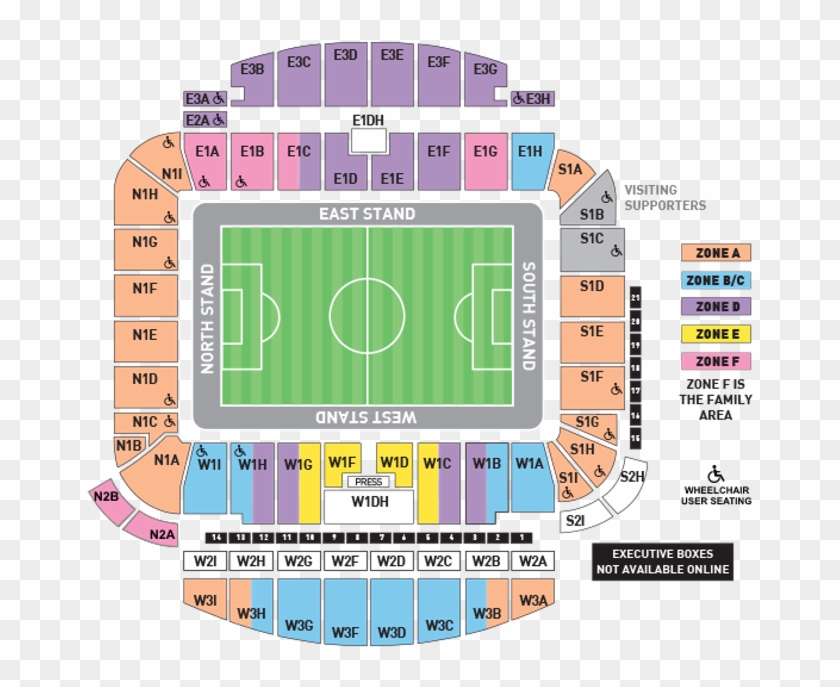 Brighton Stadium Map - Brighton And Hove Albion Seating Plan Clipart